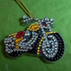 5 For $10 Double Sided Crystal Motorcycle Keychain